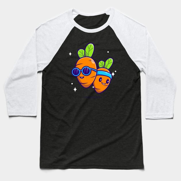 Athletic carrots Baseball T-Shirt by haallArt